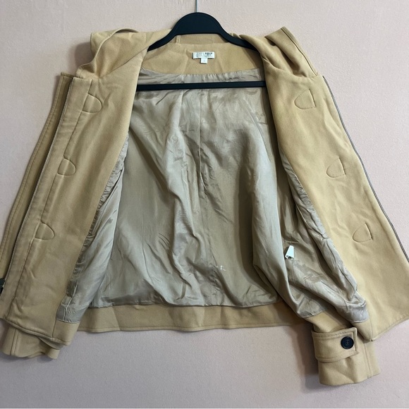 Shoshanna Tan Toggle Hooded Swing Jacket Coat Tan size‎ 8 Classic and Chic - Picture 4 of 14